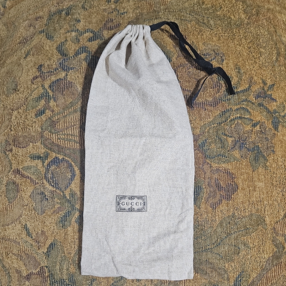 NEW Gucci Dust Bag 12.5” Tan Drawstring Shoe Accessory Replacement Packaging